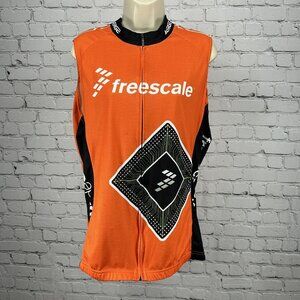 Verge Elite Orange Freescale Sleeveless Zip Up Bicycle Jersey Women’s Size 3XL